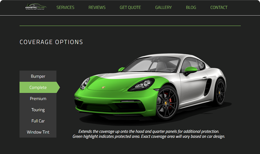 Screenshot of webpage featuring Sitka brand camo clothing