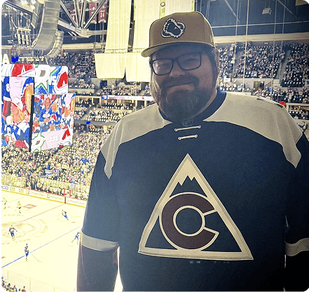 Portrait of me at a Colorado Avalanche Game